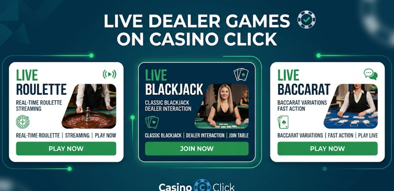 Live dealer games on Casino Click
